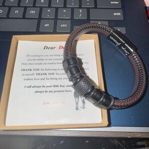 Joycuff To Father from Son - Brown and Black Bracelet